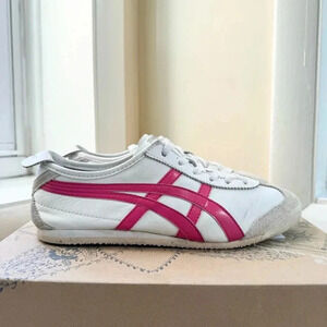 Onitsuka Tiger Mexico 66 ASICS Sneaker Shoes in White Pink Womens 8